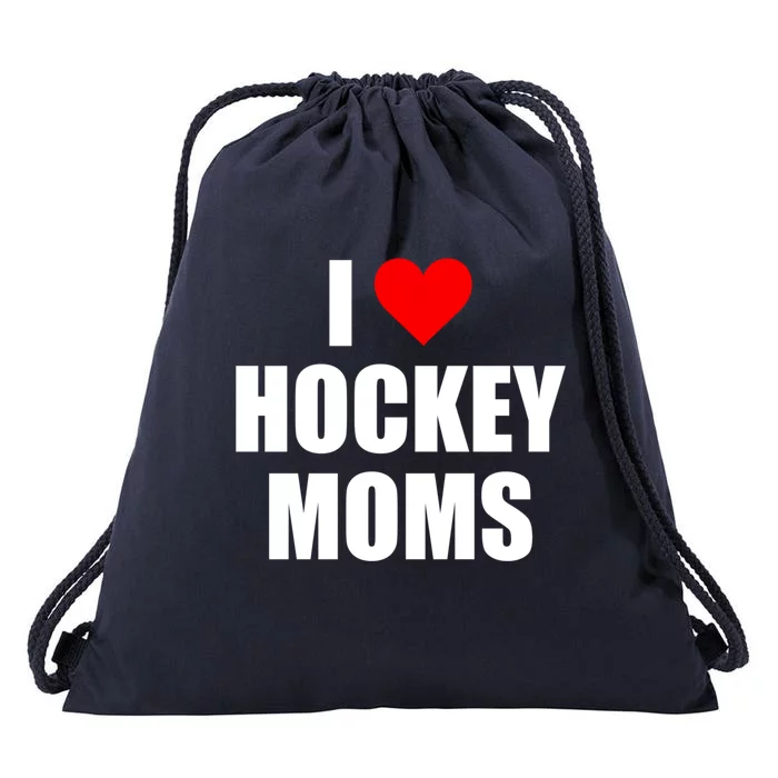 I Love Hockey Moms Cool Gift Drawstring Bag