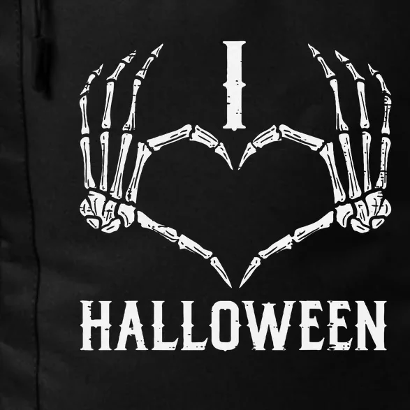 I Love Halloween Skeleton Hands Heart Cute Daily Commute Backpack