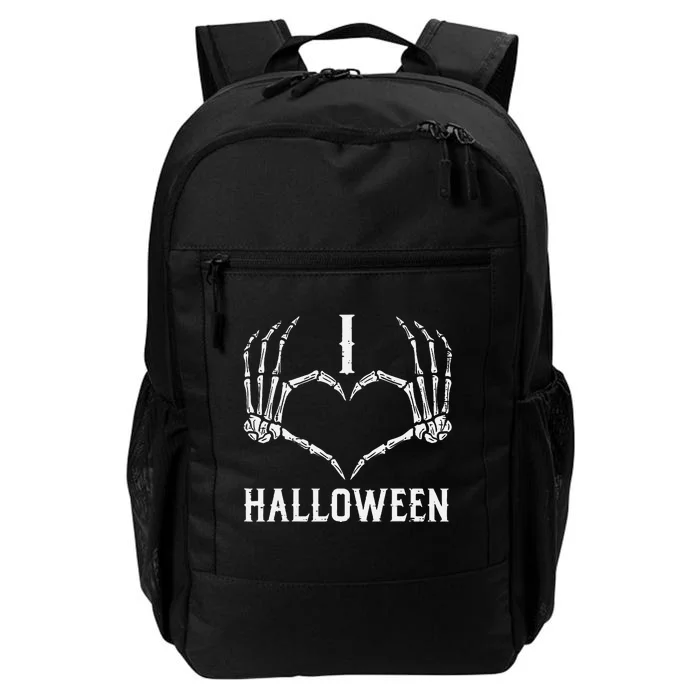 I Love Halloween Skeleton Hands Heart Cute Daily Commute Backpack