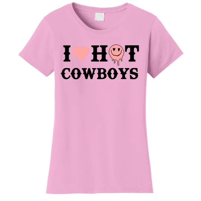 I Love Hot Cowboys Smile Happy Face Women's T-Shirt