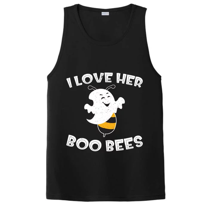 I Love Her Boo Bees Funny Gift Matching Halloween Costume Gift Funny Gift Performance Tank