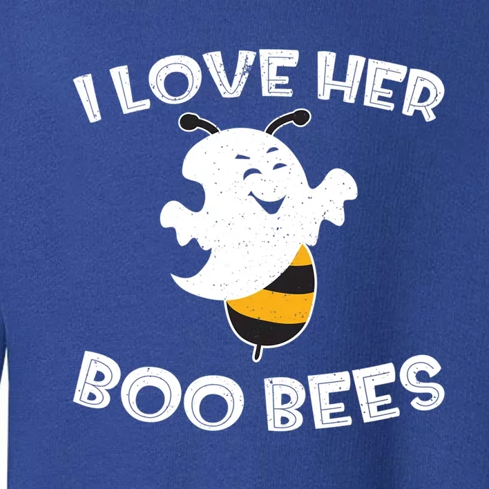 I Love Her Boo Bees Funny Gift Matching Halloween Costume Gift Funny Gift Toddler Sweatshirt