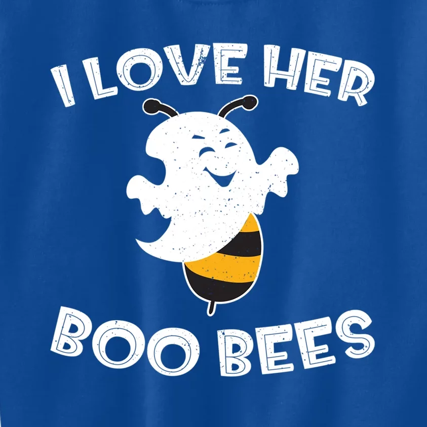 I Love Her Boo Bees Funny Gift Matching Halloween Costume Gift Funny Gift Kids Sweatshirt