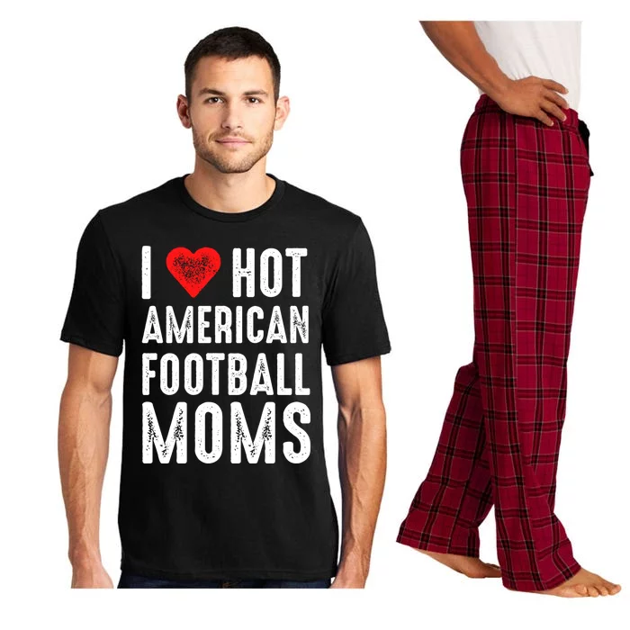 I Love Hot American Football Moms Cool Gift Pajama Set