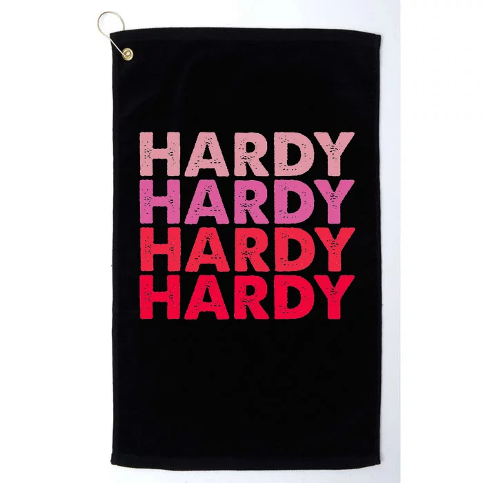 I Love H.A.R.D.Y Personalized Vintage Style Platinum Collection Golf Towel