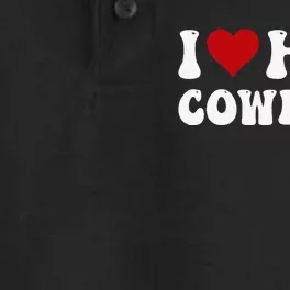 I Love Hot Cowboys I Heart Cowboys Country Western Dry Zone Grid Performance Polo