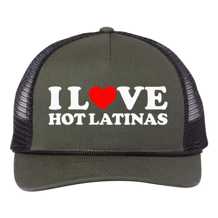 I Love Hot Latinas Retro Rope Trucker Hat Cap