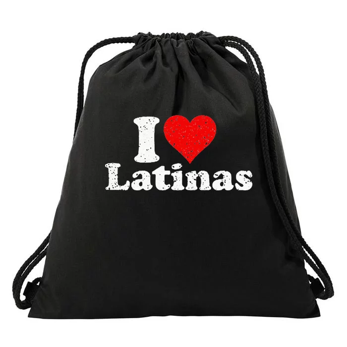 I Love Heart Latinas Girlfriend Drawstring Bag