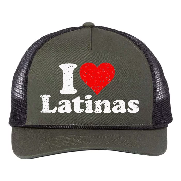 I Love Heart Latinas Girlfriend Retro Rope Trucker Hat Cap