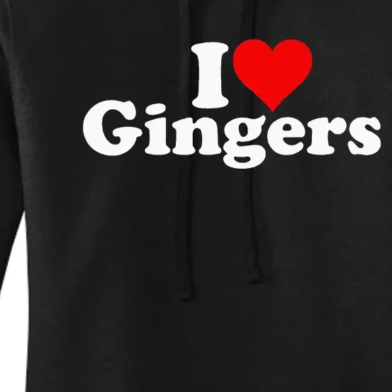 I LOVE HEART GINGERS REDHEADS RED HAIR Women's Pullover Hoodie