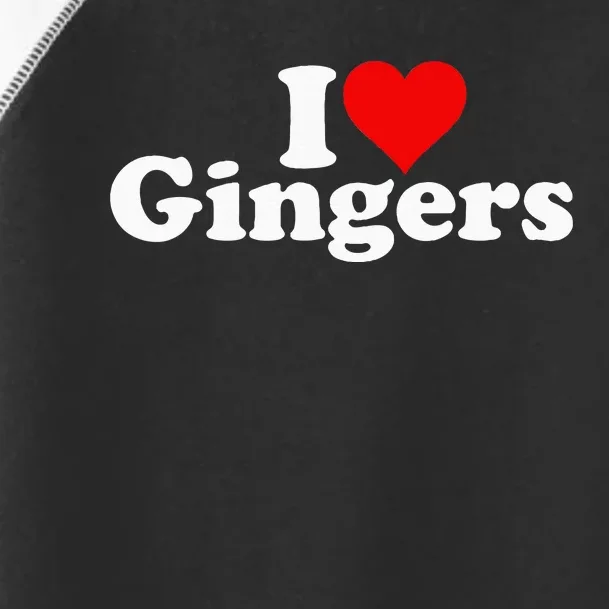 I LOVE HEART GINGERS REDHEADS RED HAIR Toddler Fine Jersey T-Shirt