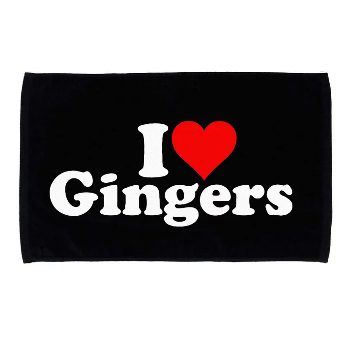 I LOVE HEART GINGERS REDHEADS RED HAIR Microfiber Hand Towel