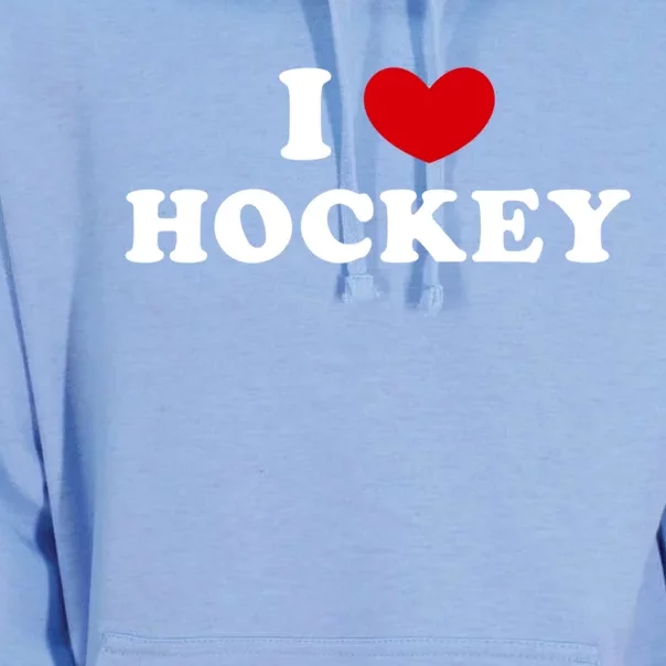 I Love Hockey I Heart Hockey Gift Unisex Surf Hoodie