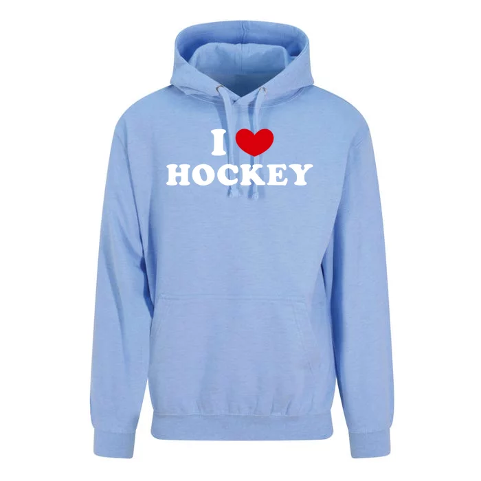 I Love Hockey I Heart Hockey Gift Unisex Surf Hoodie