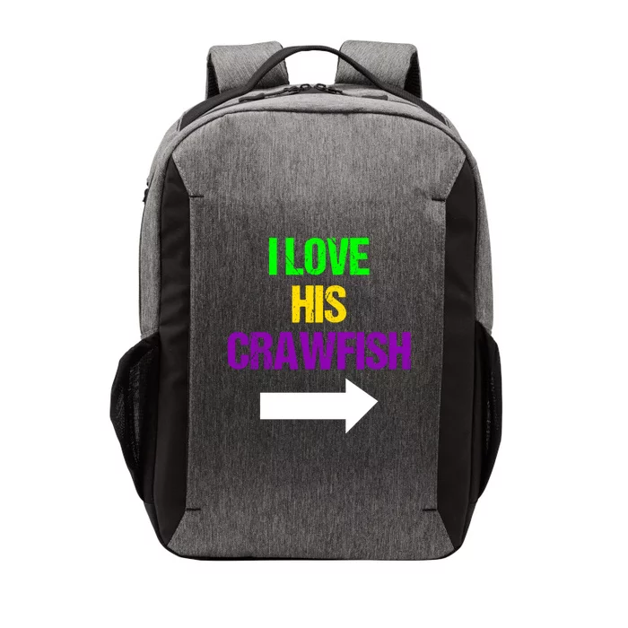 I Love His Crawfish Mardi Gras Funny Masquerade Party Couple Funny Gift Vector Backpack