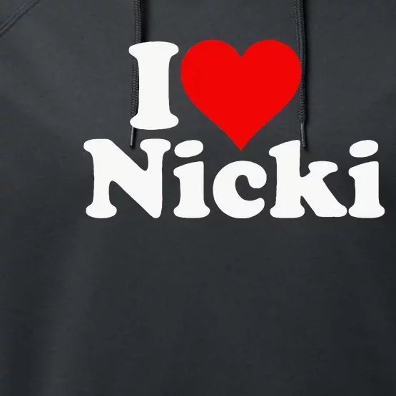 I Love Heart Nicki Performance Fleece Hoodie