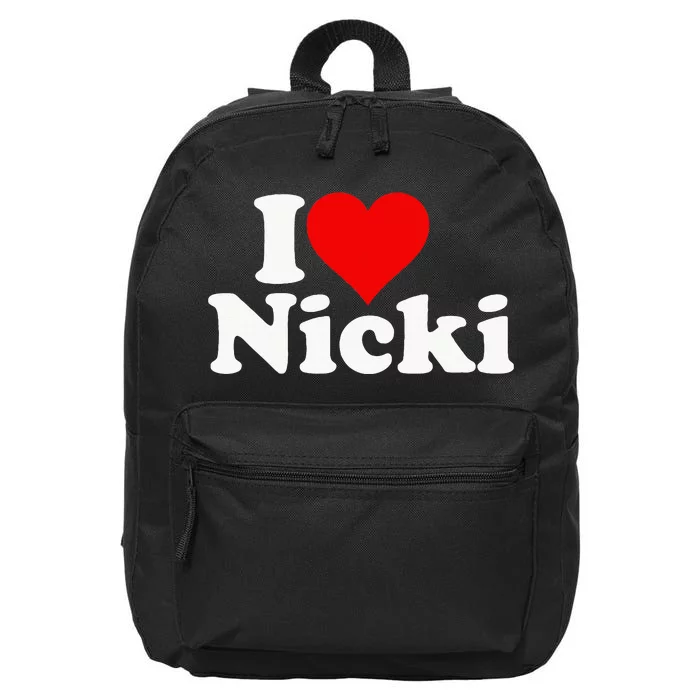 I Love Heart Nicki 16 in Basic Backpack