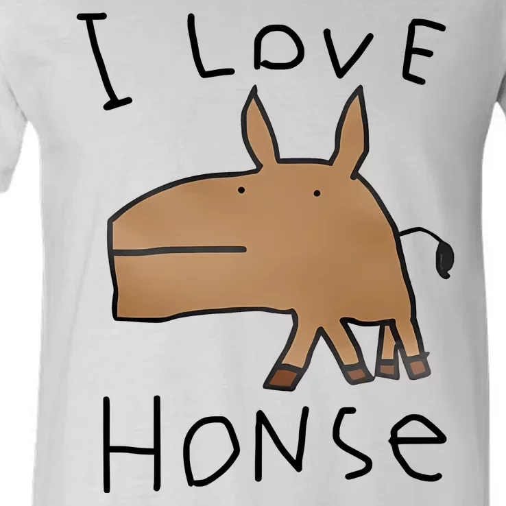 I Love Honse V-Neck T-Shirt