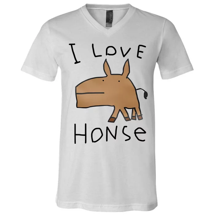 I Love Honse V-Neck T-Shirt