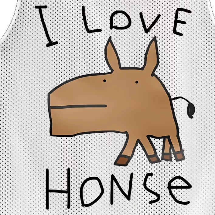 I Love Honse Mesh Reversible Basketball Jersey Tank