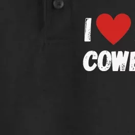 I love Hot Cowboys I Heart Cowboys Funny Western Dry Zone Grid Performance Polo