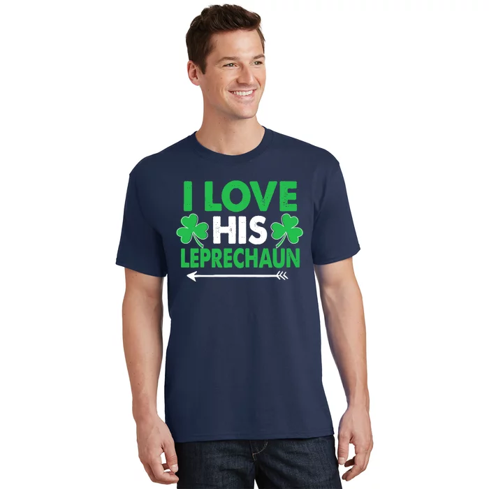 I Love His Leprechaun St Patricks Day Matching Couples T-Shirt