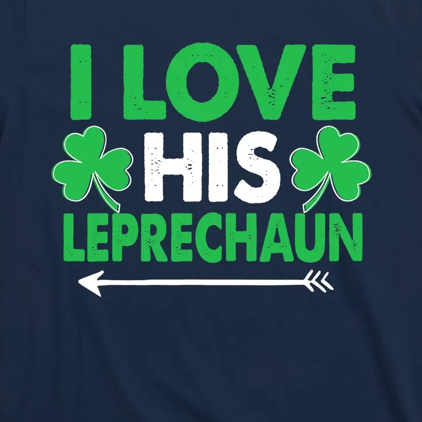 I Love His Leprechaun St Patricks Day Matching Couples T-Shirt