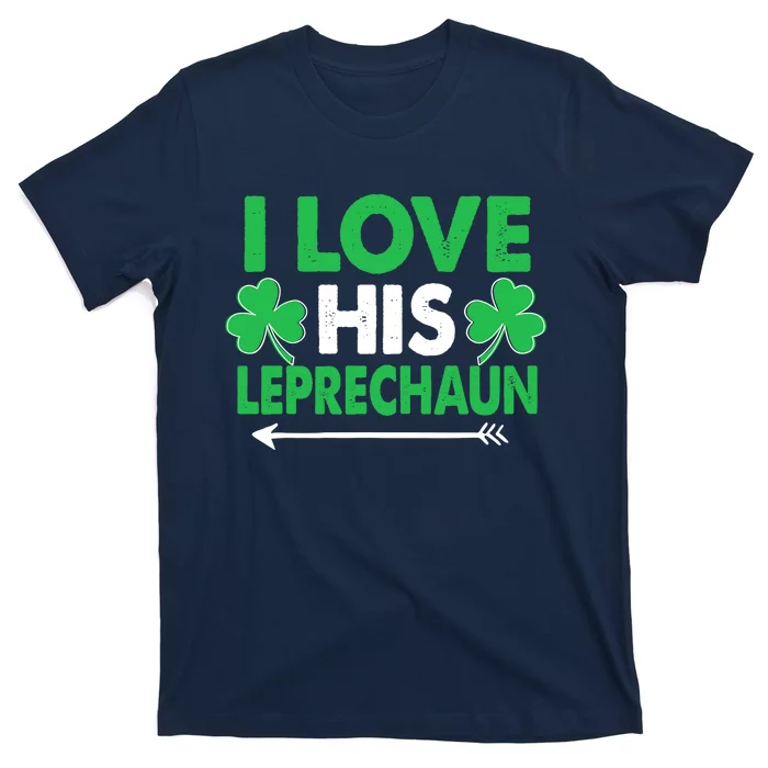 I Love His Leprechaun St Patricks Day Matching Couples T-Shirt