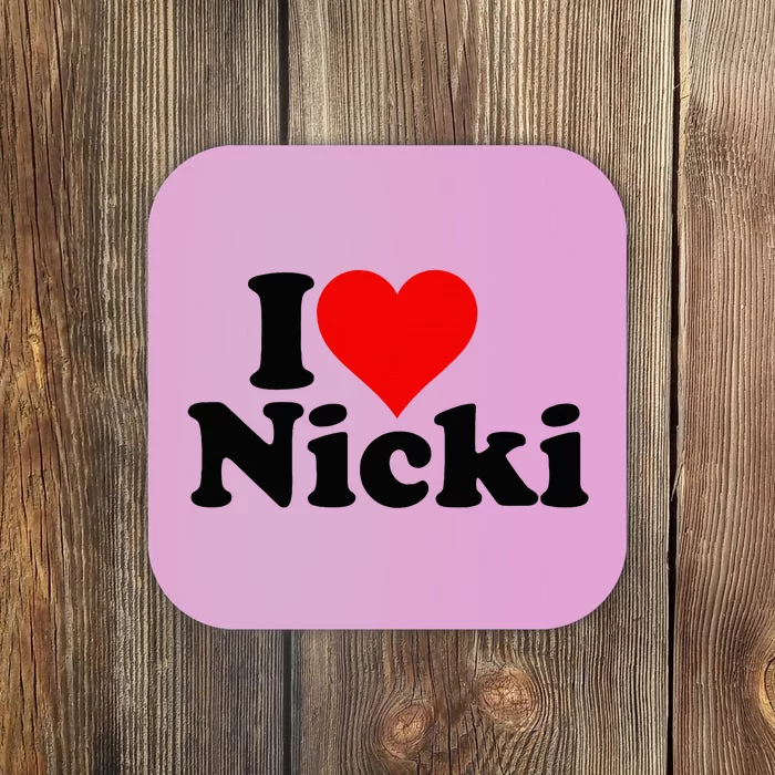 I Love Heart Nicki Coaster