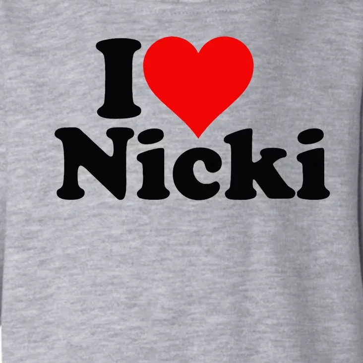 I Love Heart Nicki Toddler Hoodie