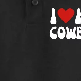 I Love Hot Cowboys I Heart Cowboys Funny Country Western Dry Zone Grid Performance Polo