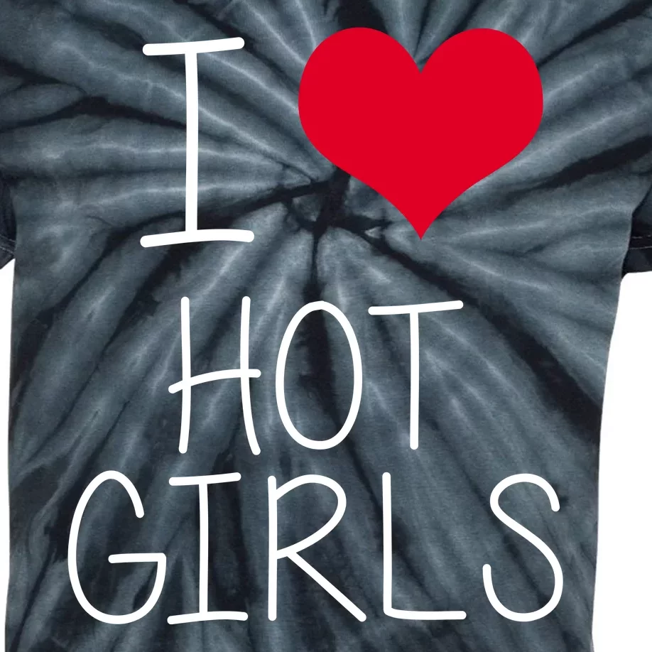 I Love Hot Girls Kids Tie-Dye T-Shirt