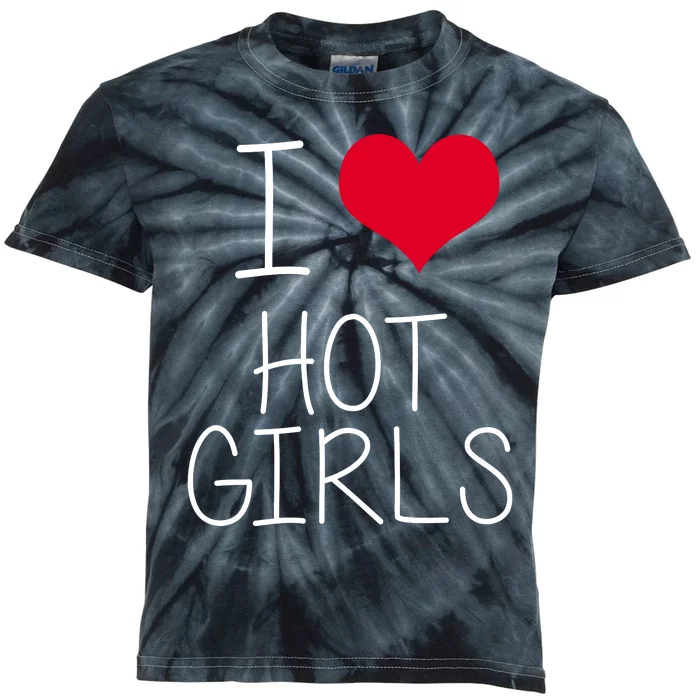 I Love Hot Girls Kids Tie-Dye T-Shirt