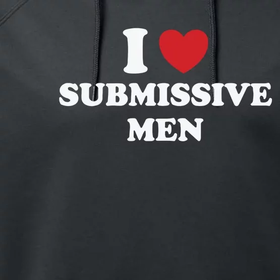 I Love Heart Submissive Performance Fleece Hoodie