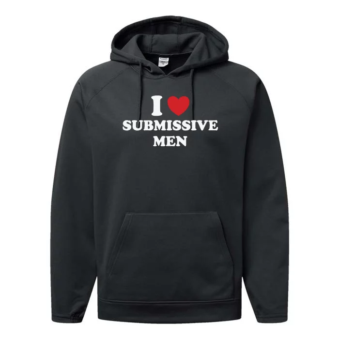 I Love Heart Submissive Performance Fleece Hoodie