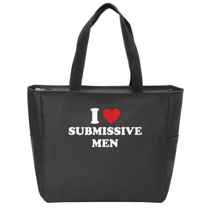 I Love Heart Submissive Zip Tote Bag