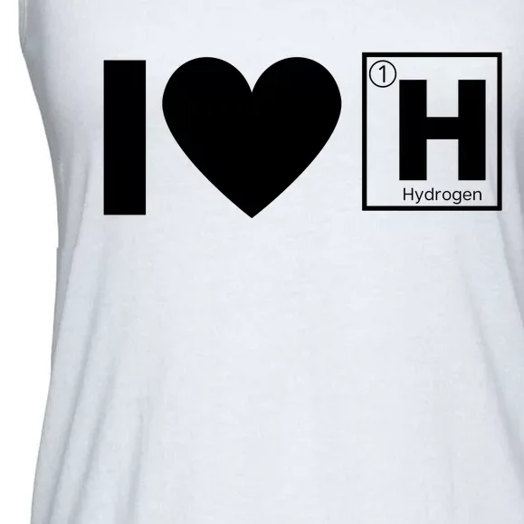 I Love Hydrogen Vehicles Fuel Cells H Symbol Periodic Table FCEVs Ladies Essential Flowy Tank