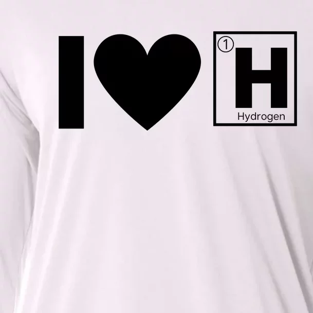 I Love Hydrogen Vehicles Fuel Cells H Symbol Periodic Table FCEVs Cooling Performance Long Sleeve Crew