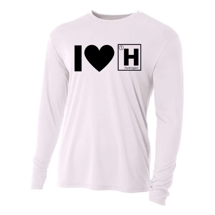 I Love Hydrogen Vehicles Fuel Cells H Symbol Periodic Table FCEVs Cooling Performance Long Sleeve Crew