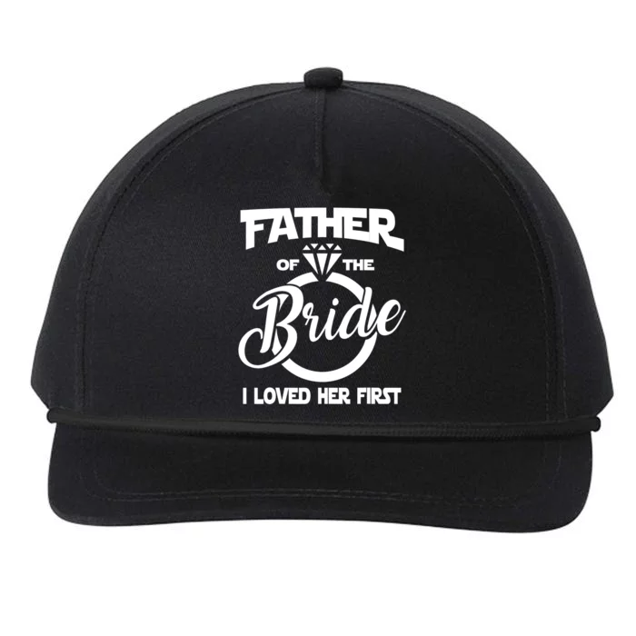 I Loved Her First Father Of The Bride Daddys Little Bride Snapback Five-Panel Rope Hat