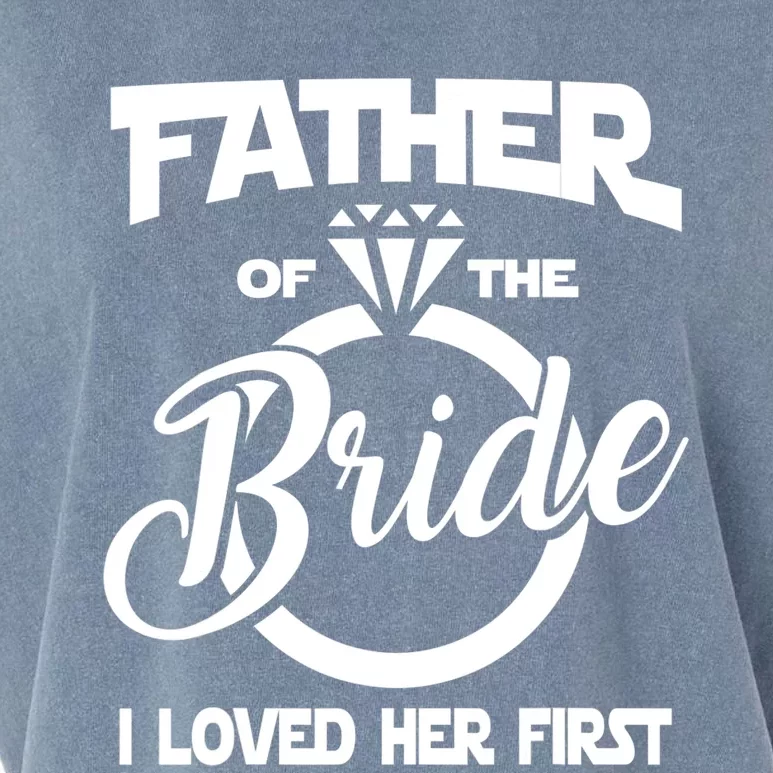 I Loved Her First Father Of The Bride Daddys Little Bride Garment-Dyed Women's Muscle Tee