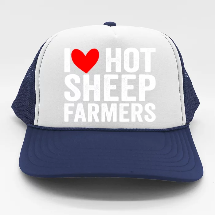 I Love Hot Shep Farmers Heart Husband Boyfriend Cowboy Trucker Hat