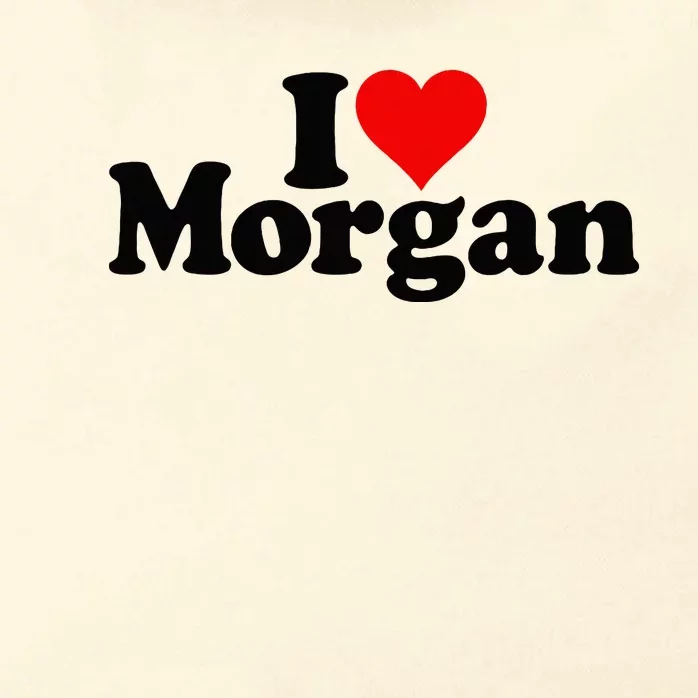 I Love Heart Morgan Zip Tote Bag