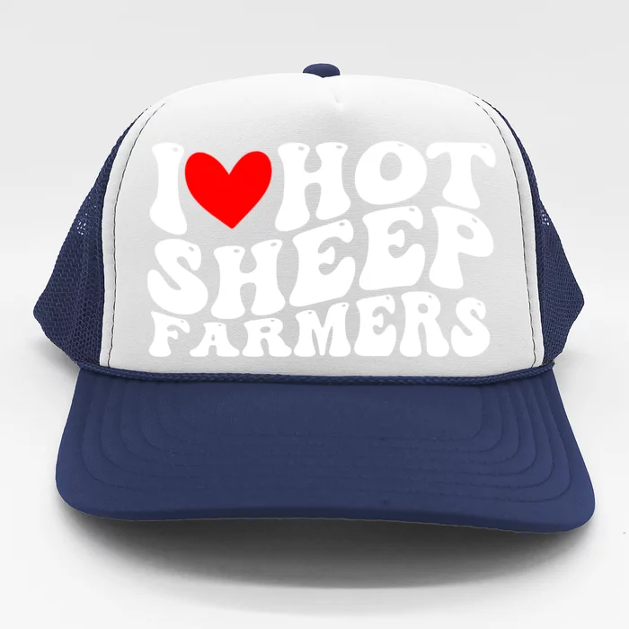 I Love Hot Shep Farmers Heart Husband Boyfriend Cowboy Trucker Hat