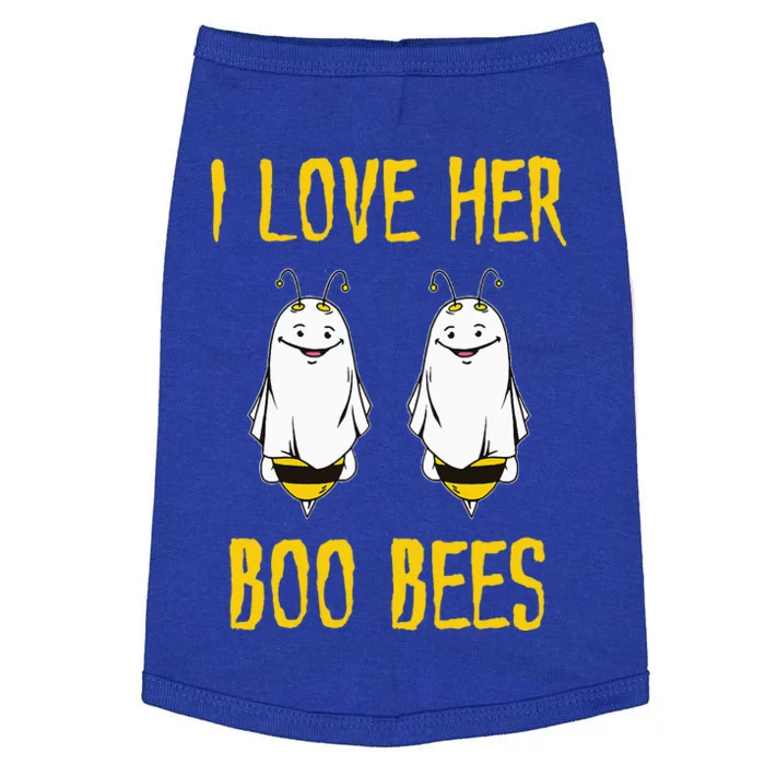 I Love Her Boo Bees Ghost Outfit Funny Halloween Gifts Doggie Tank