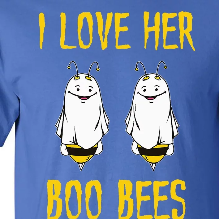 I Love Her Boo Bees Ghost Outfit Funny Halloween Gifts Tall T-Shirt