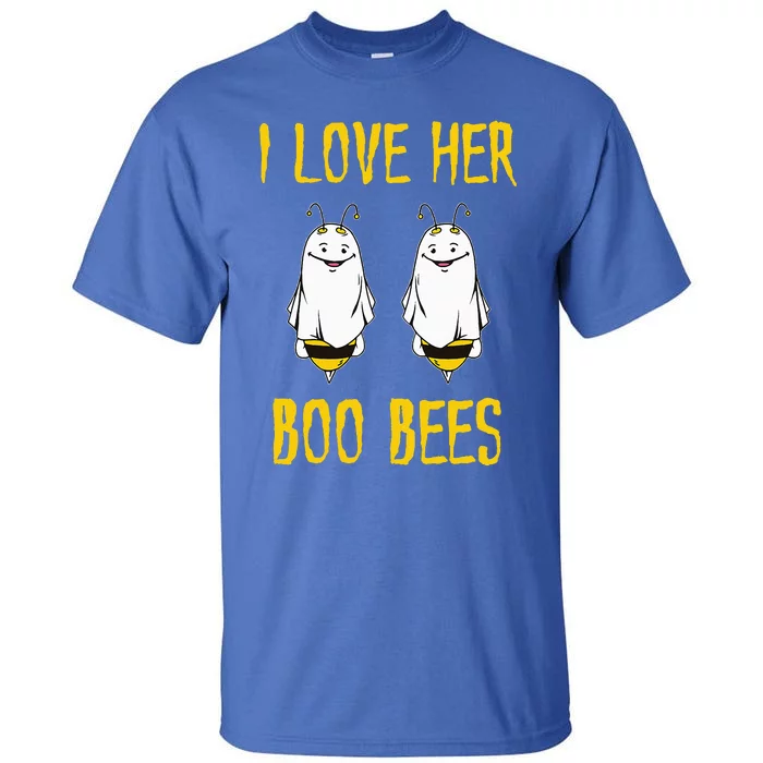 I Love Her Boo Bees Ghost Outfit Funny Halloween Gifts Tall T-Shirt