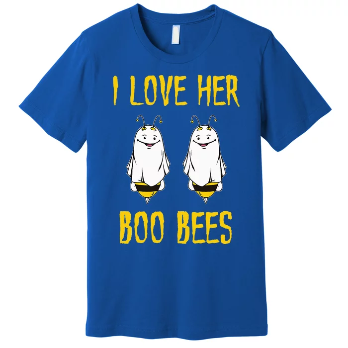 I Love Her Boo Bees Ghost Outfit Funny Halloween Gifts Premium T-Shirt