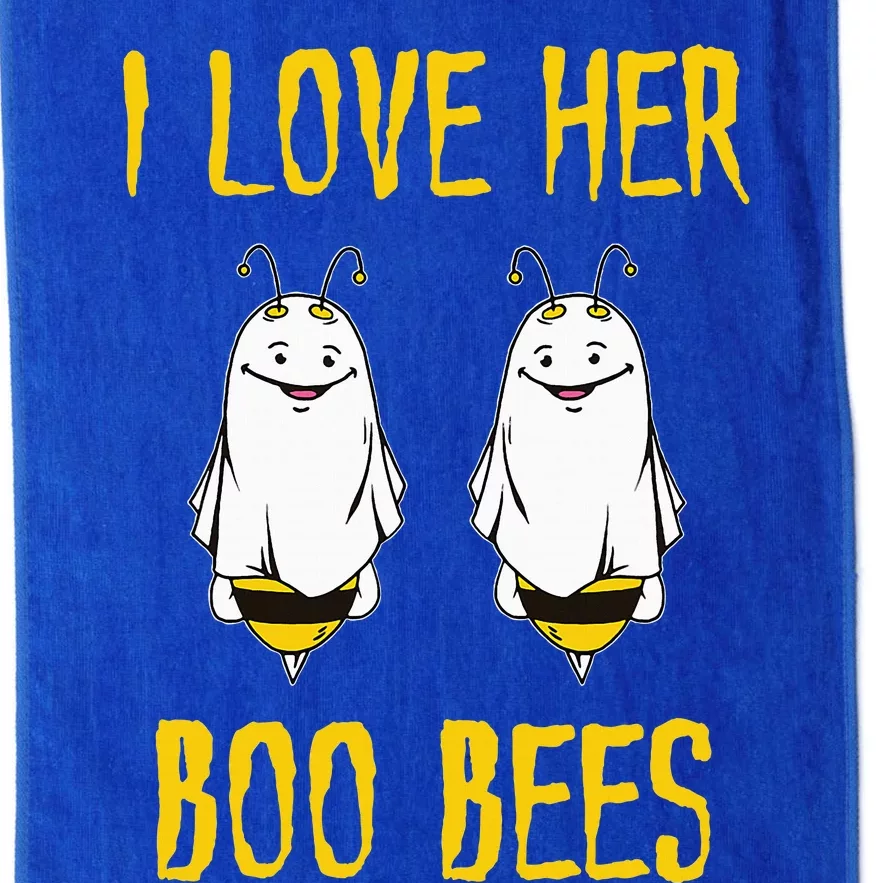 I Love Her Boo Bees Ghost Outfit Funny Halloween Gifts Platinum Collection Golf Towel