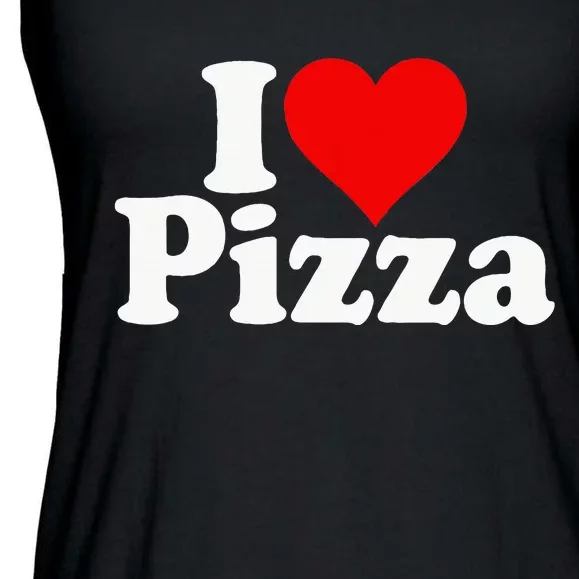 I Love Heart Pizza Za Ladies Essential Flowy Tank